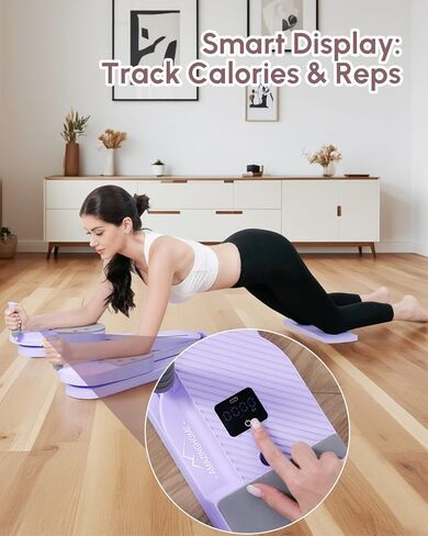 PRO PILATES Board & Reformer Machine - صالة الألعاب الرياضية متعددة الوظائف مع منصات الكوع المريح ، بار وتوقيت اليوغا ، 300 رطل المعدات بيلاتس تجريب (أرجوانية) in Kuwait