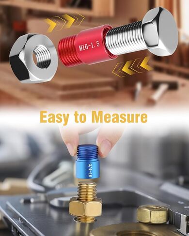 Thread Checker, 60 pcs Nut and Bolt Thread Checker, 30 Inch & 30 Metric Box Set Thread Gauge, Bolt Size Finder for Size Check on Tricky and Narrow Area in Saudi Arabia