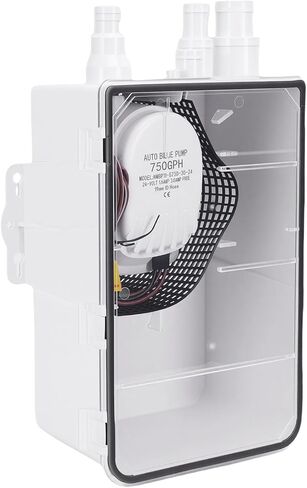 750GPH Shower Sump Pump, Multi Inlet Design Automatic Start Electric Water Pump for Boat Cabin, with Easy Installation for RV Marine Drainage in Kuwait