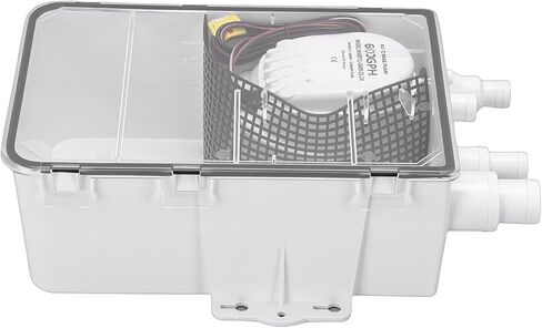 Shower Sump Pump Box, 24V DC 600GPH Marine Drain System with Automatic Drainage and Multi Inlet Design, for Boats RVs Shower Cabins and Sinks in Kuwait