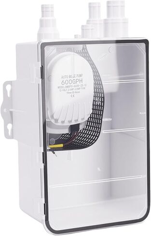 Shower Sump Pump System, 600GPH Marine Sump Pump with Automatic Switch and Multi Inlet Design, for Boats and RVs in Kuwait