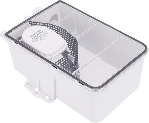 Shower Sump Pump System, 600GPH Marine Sump Pump with Automatic Switch and Multi Inlet Design, for Boats and RVs in Kuwait