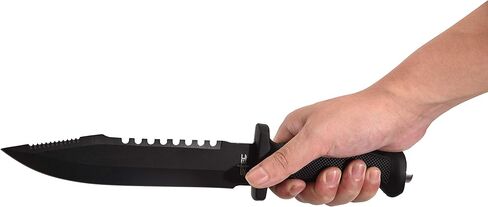 11.5" Tactical Survival Hunting Fixed Blade for Practical Use Durable Knife Bowie w ABS Sheath and a Throwing Knife in Kuwait