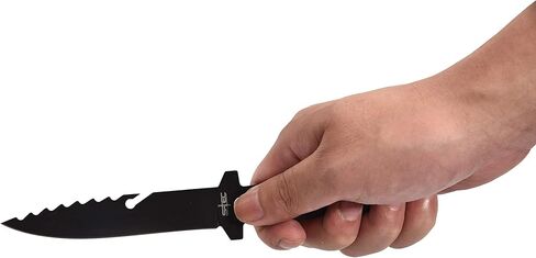 11.5" Tactical Survival Hunting Fixed Blade for Practical Use Durable Knife Bowie w ABS Sheath and a Throwing Knife in Kuwait