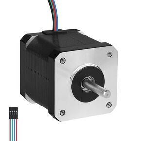 Nema 17 Stepper Motor 2 Phase 1.8‌°‌ 0.6Nm(84.97oz·in) High Torque Bipolar 47mm 1.6Ω 2.3A 4-Wire Shaft 24mm φ5mm 42 Stepper Motor Cable 1M for 3D Printer DIY Robot CNC Machine in Kuwait