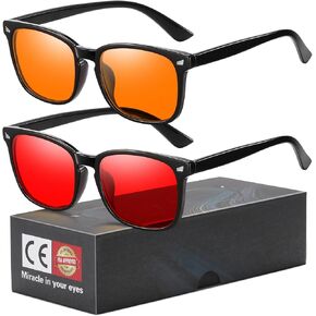 Okany Blue Light Blocking Glasses for Gaming & Sleep – Dual Lens Amber Day & Red Night Glasses, Block 99% Blue Light in Kuwait