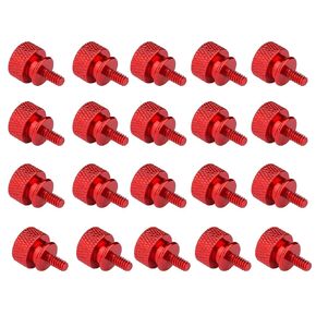 Aluminum Alloy Thumb Screws (Knurled Head) 20PCS M3 M4 6#32 8#32 Hand Tightening Bolt for PC Case 3D Printer (Silver, 8#32) in Kuwait