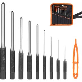 HORUSDY 9 Pieces Roll Pin Punch Set, Removing Repair Tool with Holder for Automotive, Watch Repair, Jewelry and Craft in Kuwait