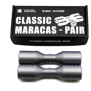 آلة شاكر الموسيقية، غلاف ABS مع حشوة فولاذية، هزازات إيقاعية ساطعة وصاخبة للأداء المباشر/الفرقة/المسرح، إنشاء طبقات غنية، متوفرة باللون الأسود/الفضي (فضي) in Kuwait