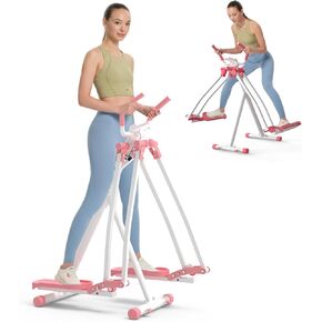 HOTWAVE Air Walker Exercise Machine, Home Space Walker Aerobic Stepper, Foldable Elliptical for Small Spaces - Cross Trainer Glider Exercise Machine for Men and Women Fitness Equipment in Kuwait