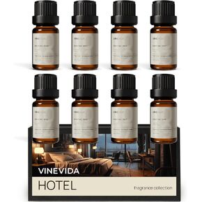VINEVIDA Luxury Hotel Scent Collection - Set of 8 Premium Fragrance Oils - 5 Star Hotel Essential Oil, Fragrance for Home Diffusers, Soap & Candle Making in Kuwait