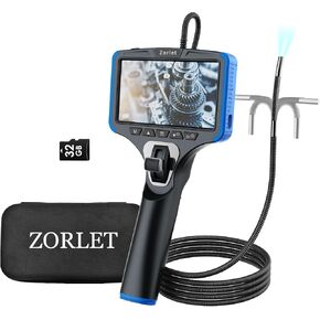 Two-Way Articulating Borescope Camera with Light, Industrial Endoscope Inspection Camera with 0.25 in Slim Articulated Probe, Waterproof Snake Scope for Mechanics & Engine Inspection - 5FT in Kuwait
