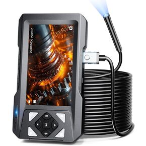 منظار داخلي صناعي Hayve مقاس 4.3 بوصة، كاميرا فحص بوريسكوب رقمية 1920 بكسل، [صور وفيديو] كاميرا مجاري مقاومة للماء IP67 مع 6 مصابيح LED، كابل شبه صلب بطول 16.5 قدم، وبطاقة 32 جيجابايت in Kuwait