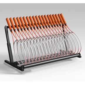 رف مضارب تنس قائم على الأرض، مضارب تنس فولاذية شديدة التحمل/رف تخزين مضارب كرة الريشة، ارتفاع قابل للتعديل، حامل عرض الكمان/الجيتار in Kuwait