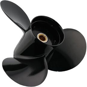 مروحة القارب 13 سنًا لجونسون Evinrude OMC 40-140HP، 14x9 14x11 13 3/4x13 13 1/2x15 13 1/4x17 13.2x19 13.2x21 درجة، استبدال ألومنيوم 3 شفرات لمحرك BRP Stern Drive الخارجي in Kuwait