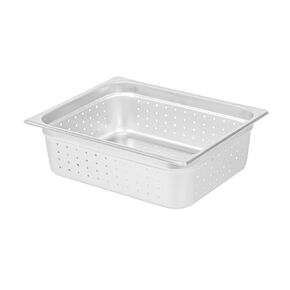 Restaurantware Steam Table Pan 1 Pack of Half Size Stainless Steel Perforated Hotel Pan Anti-Jam 6 Inch Deep Silver Commercial Kitchen Pan 24 Gauge in Kuwait