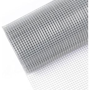 Hardware Cloth 1/4 in 48 x 50 ft 23 Gauge Chicken Wire Fence Galvanized Steel Mesh Rolled Fencing for Garden Supports Poultry Netting Cage Snake Fence Tree Guard, Silver in Kuwait