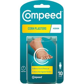 لاصقات كومبيد كورن متوسطة الحجم، 10 لاصقات غروانية مائية، العناية بالقدم، إزالة طبيعية سريعة للذرة، الأبعاد: 1.7 سم × 6.0 سم in Kuwait