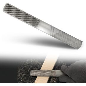 مبرد خشبي من MORROWIND، أداة يدوية من الفولاذ الكربوني العالي مقاس 8 بوصات 4 في 1 مع أسطح مسطحة ونصف دائرية ومستديرة ومقبض يدوي، للخشب والمعادن الناعمة والبلاستيك، عبوة واحدة in Kuwait