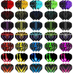 105 قطعة من Dart Flights (35 مجموعة فريدة)، 100 ميكرون PET، مناسبة عالميًا لأعمدة الألومنيوم والبولي فينيل كلوريد، للسهام ذات الأطراف الفولاذية والناعمة، جودة ممتازة للبطولات مع 7 تصميمات in Kuwait