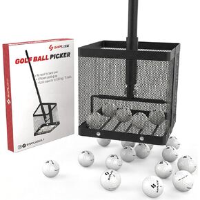 SAPLIZE Golf Ball Picker Upper, Turf-Friendly Design, No Bending Over, Quickly Collects Multiple Balls, Large-Capacity Ball Holder, Great for Backyard Practice & Training in Kuwait