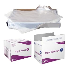 Dynarex Tray Sleeves, Tattoo and Dental Tray Sleeves, Made of Clear Plastic, Barrier Between Tray and Instruments, Medium, 10 ½" x 14", 1 Case of 3000 Sleeves (6 Boxes of 500) in Saudi Arabia