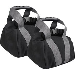 قطعتان من أكياس رمل اللياقة البدنية مع مقبض غير قابل للانزلاق وقابلة لإعادة الملء من القماش الكتاني المحمول Kettlebell حقيبة رمل ناعمة للتدريب المنزلي واللياقة البدنية وتمارين اليوجا Kettlebell in Kuwait