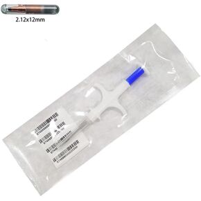 20 قطعة 134.2 كيلو هرتز علامة رقاقة RFID الدقيقة للحيوانات، شريحة EM4305 العالمية ISO11784/5 FDX-B القياسية، علامة تعريف الحيوانات الأليفة للأسماك والكلاب والقطط والماشية (1.4 * 8 مم) in Kuwait
