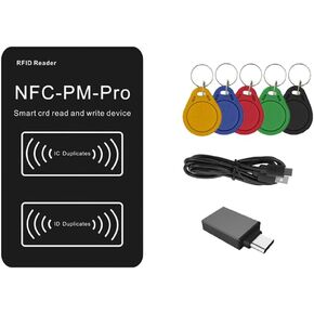 قارئ شريحة ذكية لتحديد الهوية بموجات الراديو PM PRO فك التشفير + 5 XUID سلسلة مفاتيح NFC ناسخة مفتاح 13.56 ميجا هرتز 125 كيلو هرتز شارة كتابة رمز معرف IC علامة استنساخ in Kuwait