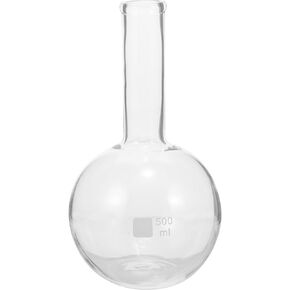 Garneck Clear Glass Flask for Laboratory Use Flat Bottom Long Neck Flask with Scale Heat-Resistant Chemistry Experiment Container for Distillation and Mixing in Kuwait