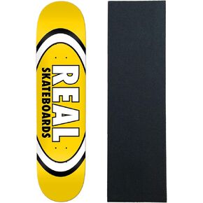 لوح تزلج حقيقي كلاسيكي بيضاوي أصفر مقاس 8.06 بوصة × 31.8 بوصة مع قبضة in Kuwait