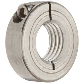 Ruland MTCL-12-1.75-SS One-Piece Clamping Shaft Collar, Threaded, Stainless Steel, Metric, 12mm-1.75 Bore, 28mm OD, 11mm Width in Kuwait