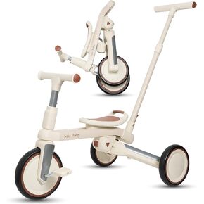 Toddler Tricycle 5-in-1 Folding Convertible – Tricycle for Toddlers 1-3 & Tricycles for 3-5 Year Olds | Toddler Bike & Balance Bike 2 Year Old | Push Car with Removable Handle and Baby Tricycle in Saudi Arabia