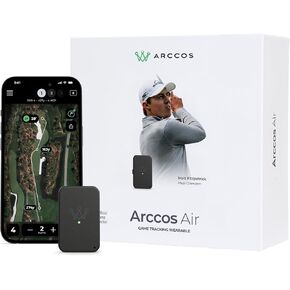 Arccos Air - نظام التتبع التلقائي لألعاب الجولف مع محدد المدى GPS AI والتحليلات المكتسبة للسكتات الدماغية (لا يلزم وجود أجهزة استشعار للنادي، عضوية مجانية للسنة الأولى) in Kuwait