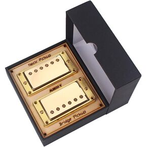 Guitar Humbucker Pickups Set,Double Coil Neck and Bridge Pickup Replacement Parts for LP Electric Guitar (GOLD) in Kuwait