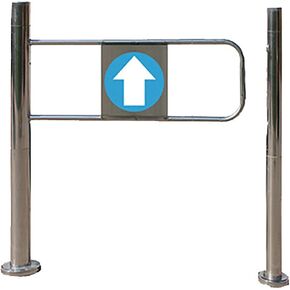 بوابة متأرجحة من الفولاذ المقاوم للصدأ تغلق تلقائيًا - حاجز أمان أحادي الاتجاه لمحلات السوبر ماركت والمكتبات والمستودعات - حل الدخول الآمن - الأبعاد: 90 × 97 سم in Kuwait