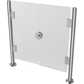 بوابة أمان معدنية متأرجحة ذات إغلاق تلقائي - حاجز أمان داخلي مقاس 19.7 × 31.5 بوصة لمحلات السوبر ماركت والمكاتب والمكتبات - حاجز حماية متين للمدخل، سهل التركيب، آمن جدًا in Kuwait