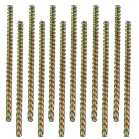 Murtenze 12 Pack Fully Threaded Rod, Color Zinc Plated Rod Carbon Steel Screw, 1/4"-20, 2" Length Thread Screw for Furniture Assembly Fastening in Saudi Arabia