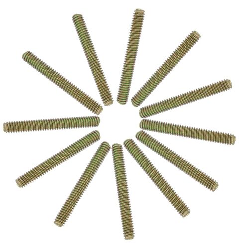 Murtenze 12 Pack Fully Threaded Rod, Color Zinc Plated Rod Carbon Steel Screw, 1/4"-20, 2" Length Thread Screw for Furniture Assembly Fastening in Saudi Arabia