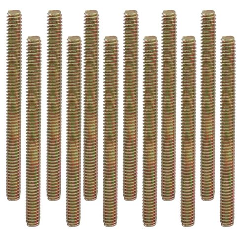 Murtenze 12 Pack Fully Threaded Rod, Color Zinc Plated Rod Carbon Steel Screw, 1/4"-20, 2" Length Thread Screw for Furniture Assembly Fastening in Saudi Arabia