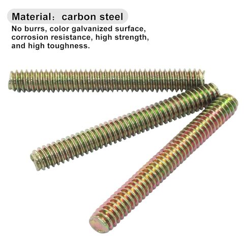 Murtenze 12 Pack Fully Threaded Rod, Color Zinc Plated Rod Carbon Steel Screw, 1/4"-20, 2" Length Thread Screw for Furniture Assembly Fastening in Saudi Arabia