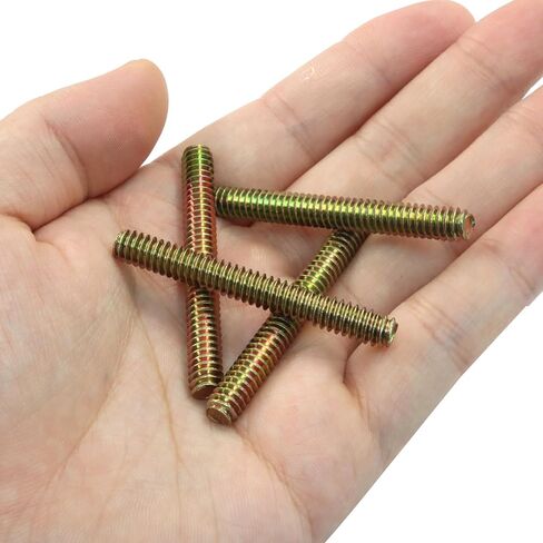 Murtenze 12 Pack Fully Threaded Rod, Color Zinc Plated Rod Carbon Steel Screw, 1/4"-20, 2" Length Thread Screw for Furniture Assembly Fastening in Saudi Arabia