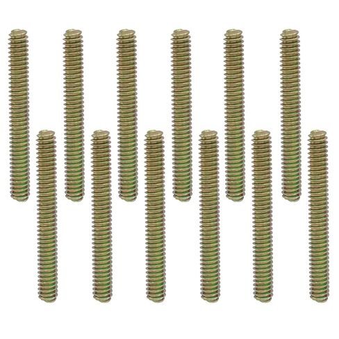 Murtenze 12 Pack Fully Threaded Rod, Color Zinc Plated Rod Carbon Steel Screw, 1/4"-20, 2" Length Thread Screw for Furniture Assembly Fastening in Saudi Arabia