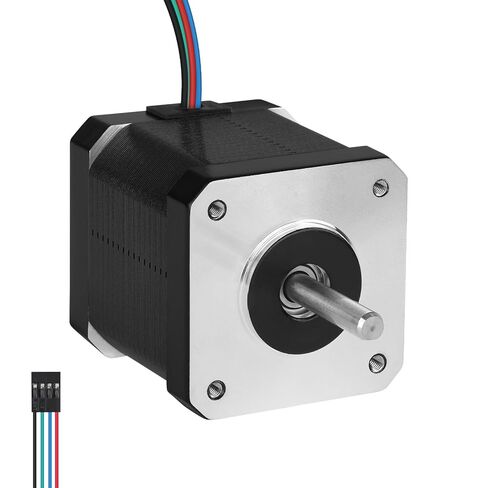 Nema 17 Stepper Motor 2 Phase 1.8‌°‌ 0.6Nm(84.97oz·in) High Torque Bipolar 47mm 1.6Ω 2.3A 4-Wire Shaft 24mm φ5mm 42 Stepper Motor Cable 1M for 3D Printer DIY Robot CNC Machine in Kuwait