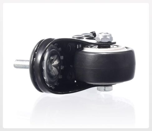 عجلات 1.5 بوصة، مجموعة عجلات مكونة من 4 عجلات جذعية ملولبة شديدة التحمل، عجلات دوارة M6 × 15 مم من البولي يوريثان بدون ضوضاء مع دوران 360 درجة، (اثنان مع فرامل) in Kuwait