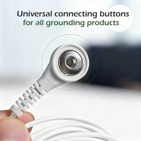 كيس وسادة مؤرض 2 عبوة، 20 × 30، 2 غطاء وسادة مع سلك تأريض بطول 15 قدم، ألياف قطنية فضية ناعمة، تحسين النوم in Kuwait