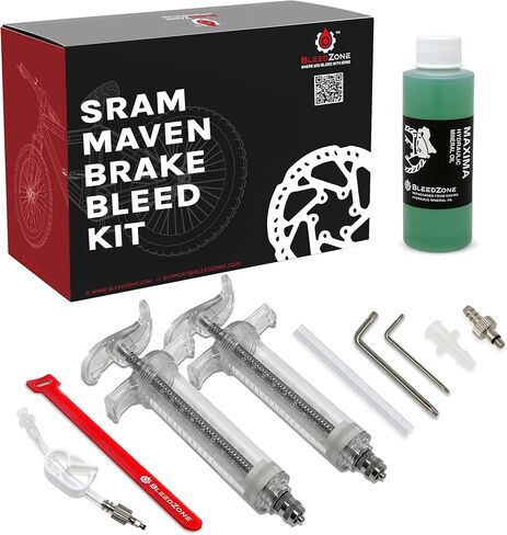 مجموعة BleedZone Bleed لفرامل SRAM Maven، مجموعة كاملة لتنزف الفرامل الهيدروليكية SRAM مع تركيب حافة النزيف، حقنة قابلة لإعادة الاستخدام، خرطوم ومحولات الزيت المعدني، أدوات فرامل الدراجة MTB ومجموعة الصيانة in Saudi Arabia