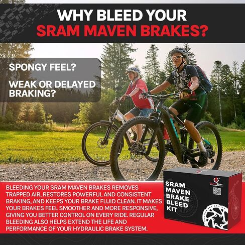 مجموعة BleedZone Bleed لفرامل SRAM Maven، مجموعة كاملة لتنزف الفرامل الهيدروليكية SRAM مع تركيب حافة النزيف، حقنة قابلة لإعادة الاستخدام، خرطوم ومحولات الزيت المعدني، أدوات فرامل الدراجة MTB ومجموعة الصيانة in Saudi Arabia