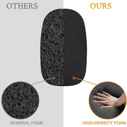 SOULWIT Microphone Cover for Logitech H390/G432/G733, G/H/G Pro/Zone Series Headphones, Protective Mic Foam Cover Pop Filter Windscreen - Black(3 Small + 3 Large) in Saudi Arabia