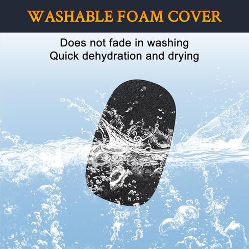 SOULWIT Microphone Cover for Logitech H390/G432/G733, G/H/G Pro/Zone Series Headphones, Protective Mic Foam Cover Pop Filter Windscreen - Black(3 Small + 3 Large) in Saudi Arabia